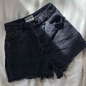 ROLLA's high rise original cut off shorts black